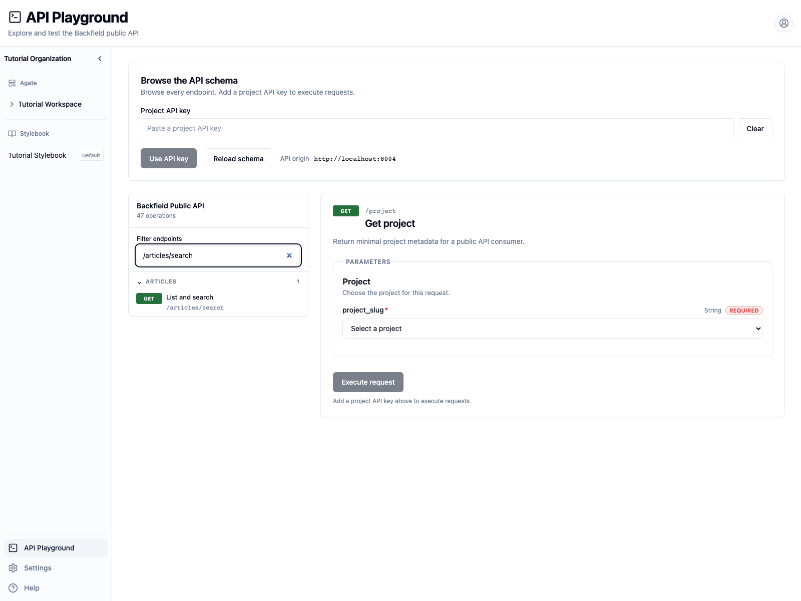 Filtering for the article search endpoint