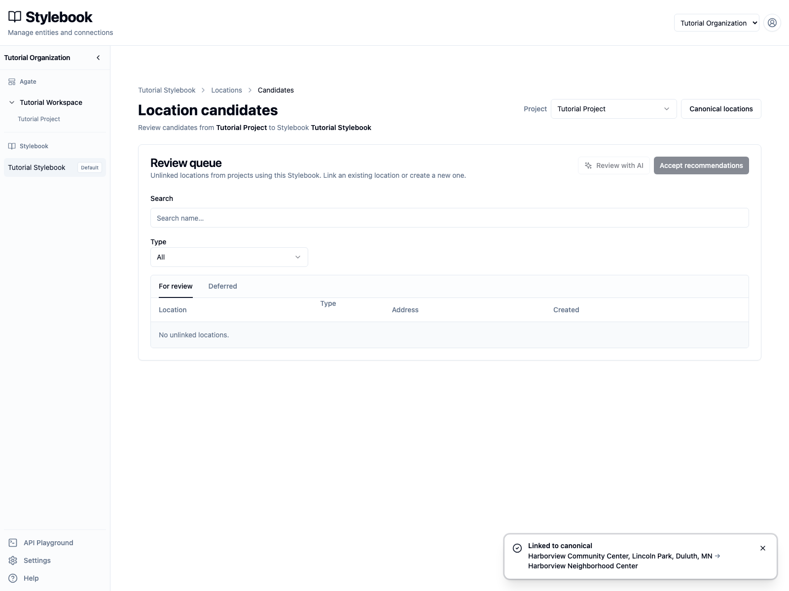 Empty queue and linked-canonical confirmation